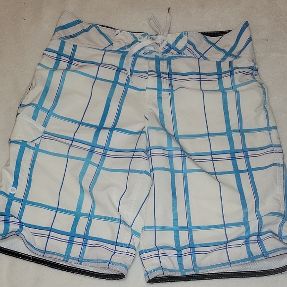 Mossimo Supply Co. Other - Mossimo Supply Co. White and Blue Plaid Board Shorts